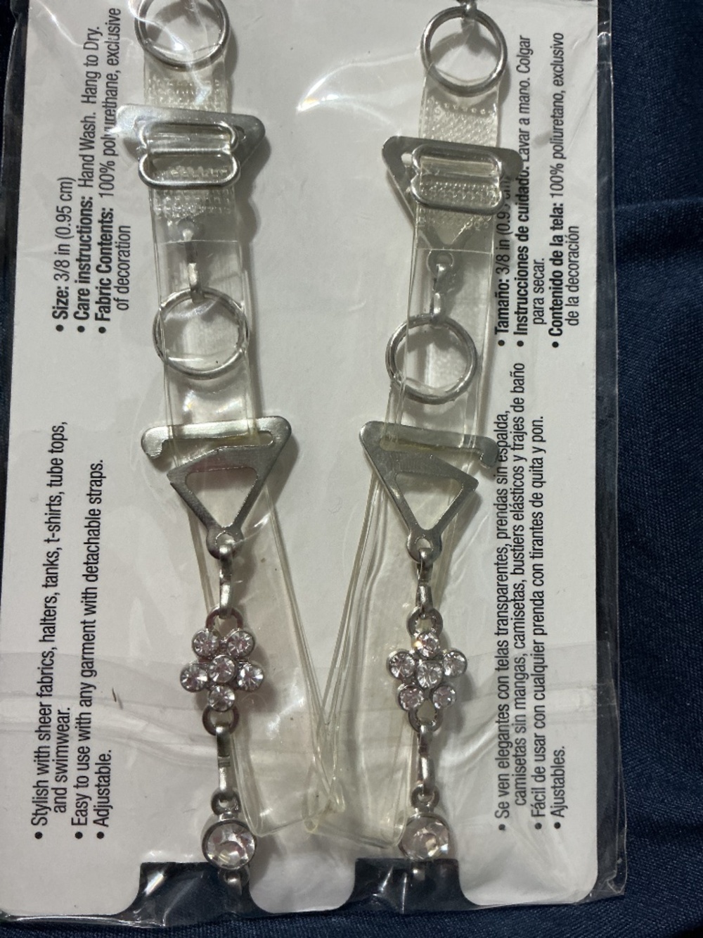 2 New in package DRITZ Silver tone Fashion Bra Straps 56666 - Picture 4 of 4